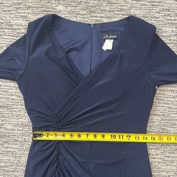New La Femme 29812 Navy Mother of the Bride Midi Dress Size 10 - Picture 9 of 13